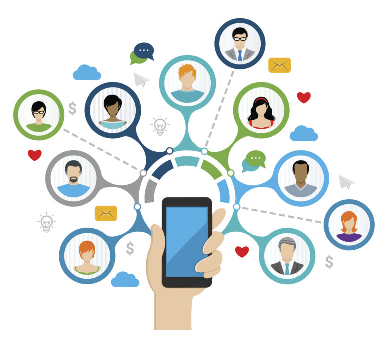 Smartphone envoyant des données personnelles